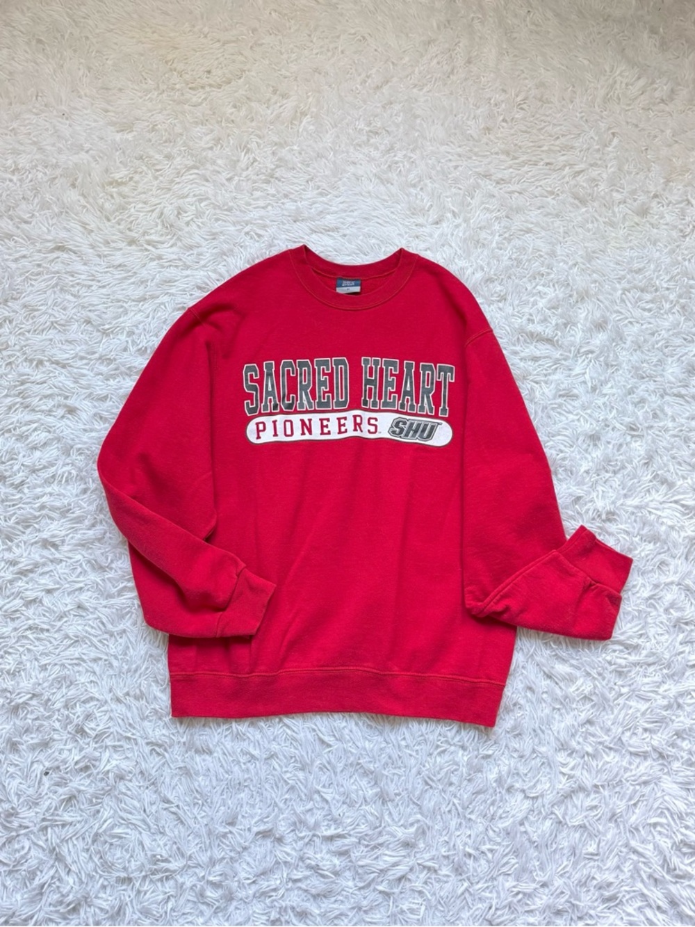 MV Sport Sacred Heart Pioneers Red Crewneck Sweatshirt